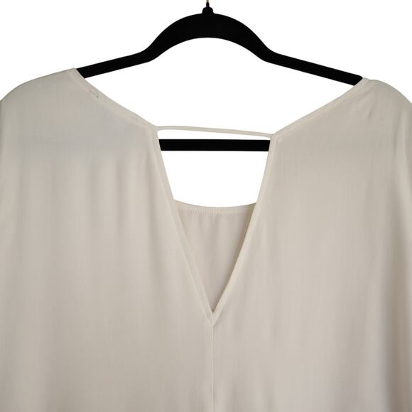 Lulus Womens Chic Of Perfection Shift Dress Sze Large White Bridal Ruffle Dainty - Picture 9 of 12